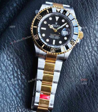 VS Factory Rolex Sea-dweller TT Yellow Gold Band 43mm 3235 Movement Watch